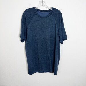 Lululemon Metal Vent Shirt Mens XL Training Short Sleeve Blue Athletic B14